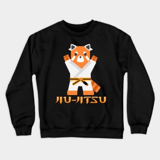 Jiu Jitsu Panda -Orange Black Belt Crewneck Sweatshirt